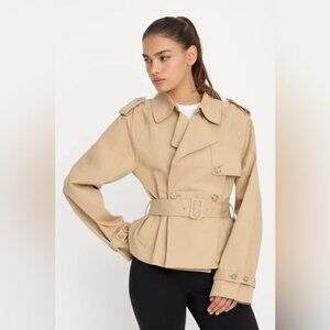 Good American - Cropped Trench Jacket
